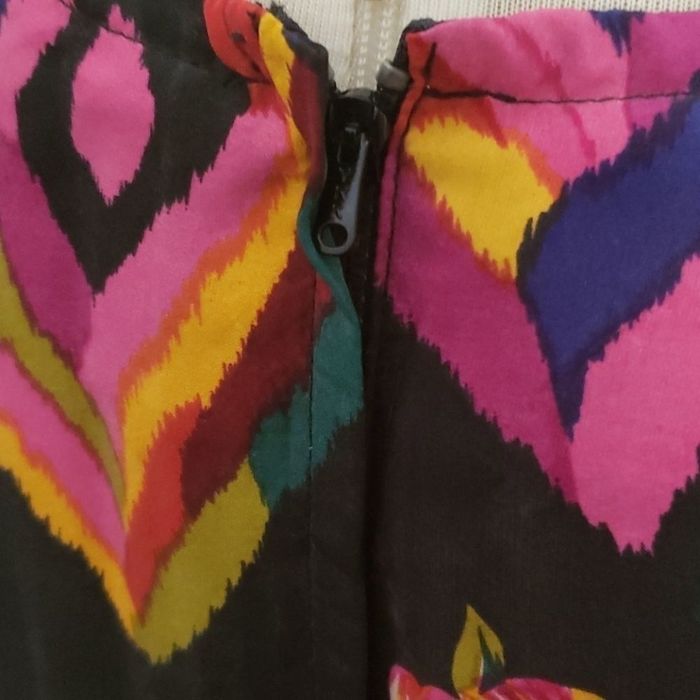 PAT ARGENTI Vintage 100% Silk Floral Dress Sz 4 - Picture 4 of 5